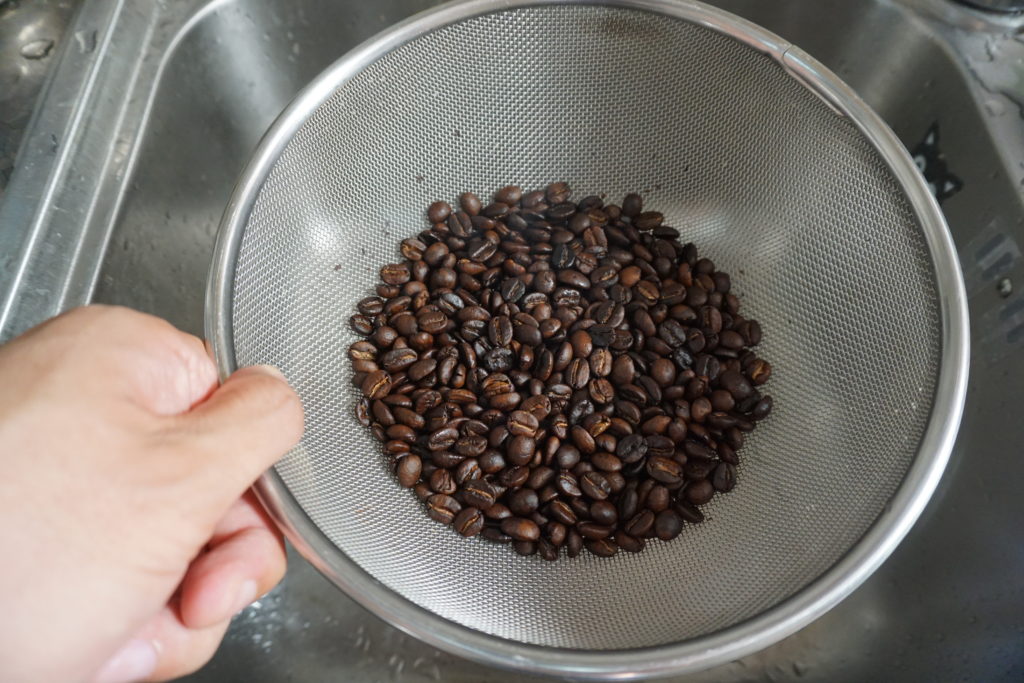 自家製焙煎したコーヒー豆