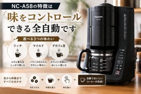 NC-A58は味を自分好みに寄せたい人に向いています
