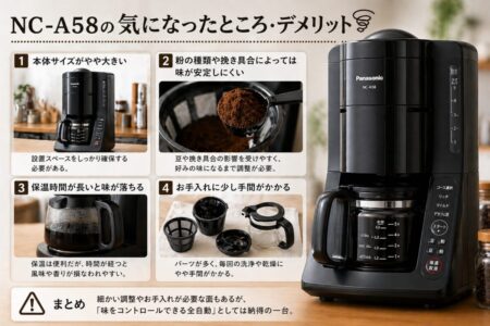 NC-A58のデメリット・後悔しやすいポイント