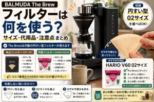 BALMUDA The Brewのフィルターは何を使う？紙フィルター・代用品・注意点まとめ