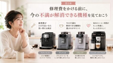 まとめ|修理費をかける前に、今の不満が解消できる機種を見ておこう