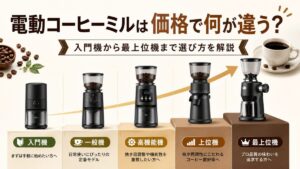 電動コーヒーミルは価格で何が違う？入門機から最上位機まで選び方を解説
