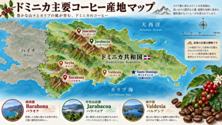 ドミニカ主要コーヒー産地マップ