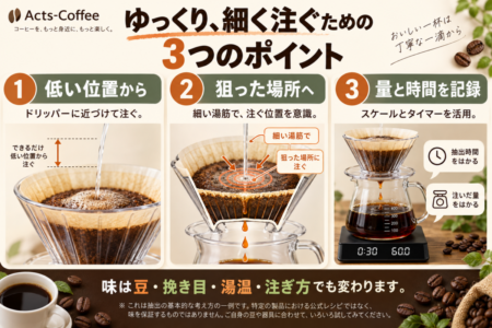 注ぎ方の3つのポイント